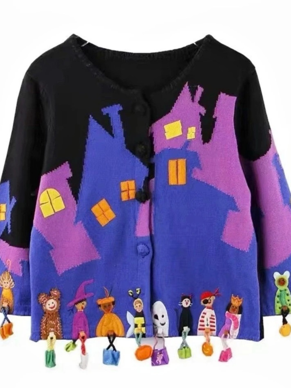 RARE NWT Halloween Trick R Treater Nostalgic Cardigan Sweater Size Small